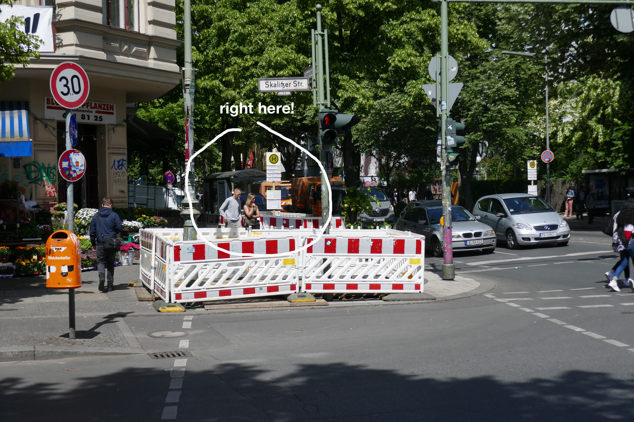 Picture of the bus stop at U Schlesisches
Tor